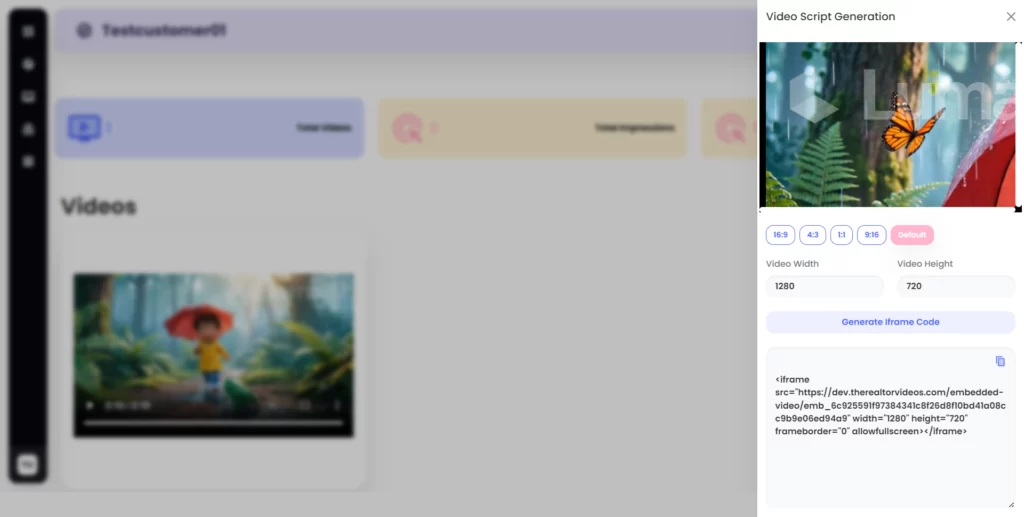 Embed code copy