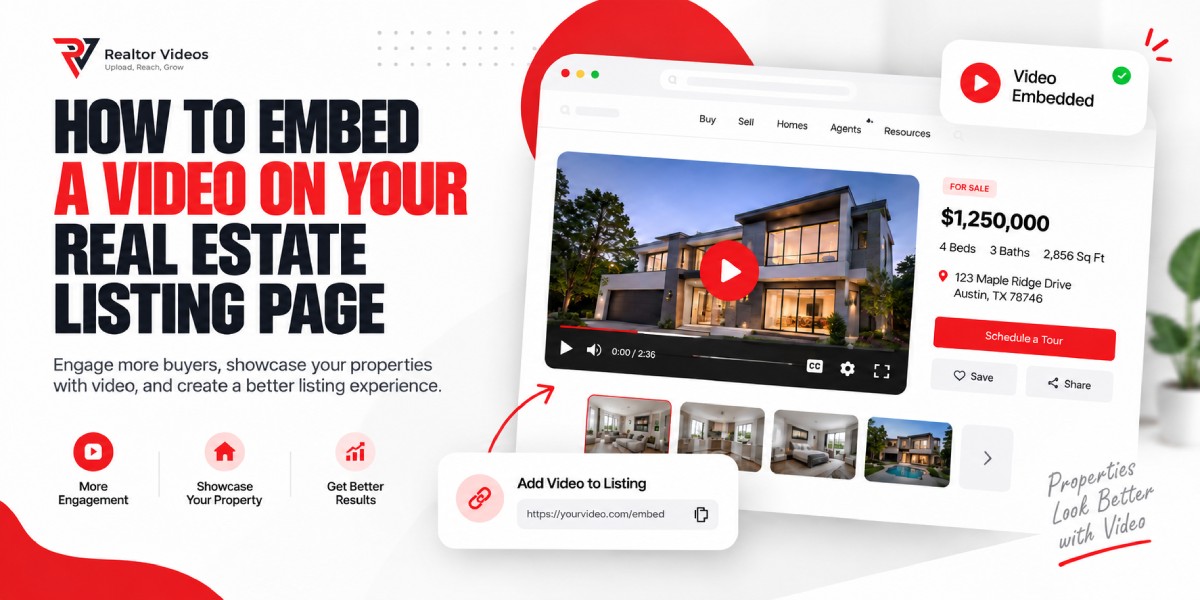 Realtor embedding a property video on a real estate listing page